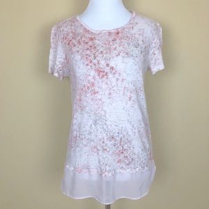 SOLD Forever 21 Linen Floral Patterned Blouse